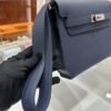 DDMode Factory Kelly depeches Epsom Deep Blue Silver Hardware 25cm Full Handmade