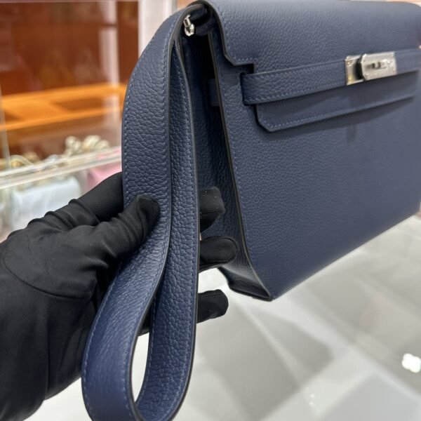DDMode Factory Kelly depeches Epsom Deep Blue Silver Hardware 25cm Full Handmade