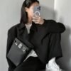 DDMode Factory Hac A Dos Togo Black Silver Hardware 18cm Full Handmade