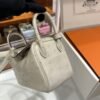 DDMode Factory Mini Lindy Ostrich Creamy White Silver Hardware 19cm Full Handmade