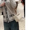 DDMode Factory Mini Lindy Ostrich Creamy White Silver Hardware 19cm Full Handmade