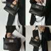 DDMode Factory Mini Kelly 2424 Evercolor Black Silver Hardware 21cm Full Handmade