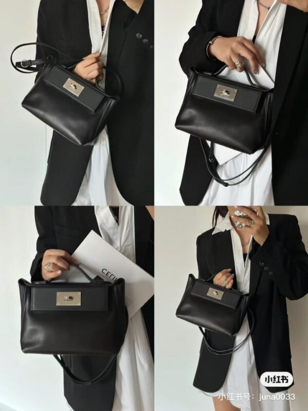DDMode Factory Mini Kelly 2424 Evercolor Black Silver Hardware 21cm Full Handmade