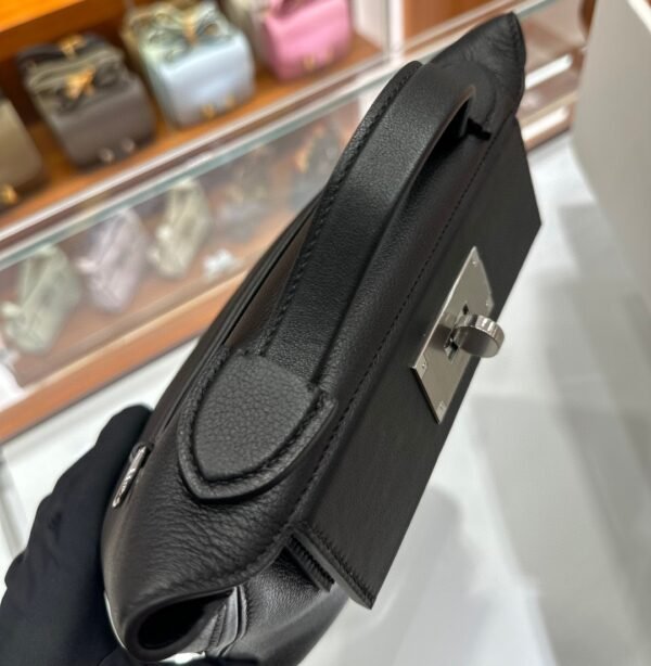 DDMode Factory Mini Kelly 2424 Evercolor Black Silver Hardware 21cm Full Handmade