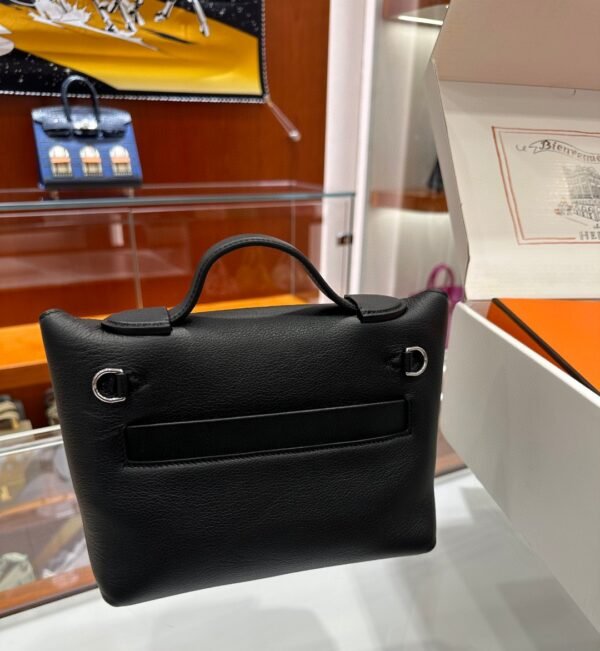 DDMode Factory Mini Kelly 2424 Evercolor Black Silver Hardware 21cm Full Handmade