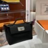 DDMode Factory Mini Kelly 2424 Evercolor Black Silver Hardware 21cm Full Handmade