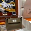 DDMode Factory Mini Kelly 2424 Evercolor Etoupe Grey Silver Hardware 21cm Full Handmade