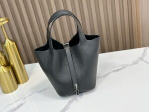 DDMode Factory Picotin Togo Black Silver Hardware 18cm Full Handmade