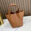 DDMode Factory Picotin Togo Golden Brown Silver Hardware 18cm Full Handmade