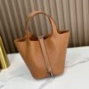 DDMode Factory Picotin Togo Golden Brown Silver Hardware 18cm Full Handmade