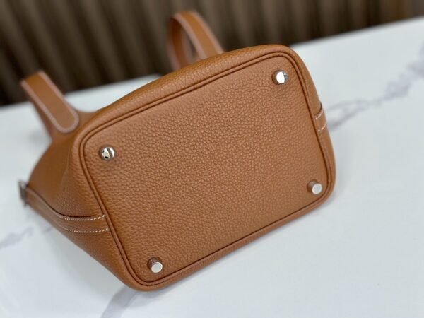 DDMode Factory Picotin Togo Golden Brown Silver Hardware 18cm Full Handmade
