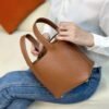 DDMode Factory Picotin Togo Golden Brown Silver Hardware 18cm Full Handmade