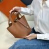 DDMode Factory Picotin Togo Golden Brown Silver Hardware 18cm Full Handmade