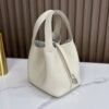 DDMode Factory Picotin Togo Creamy White Silver Hardware 18cm Full Handmade