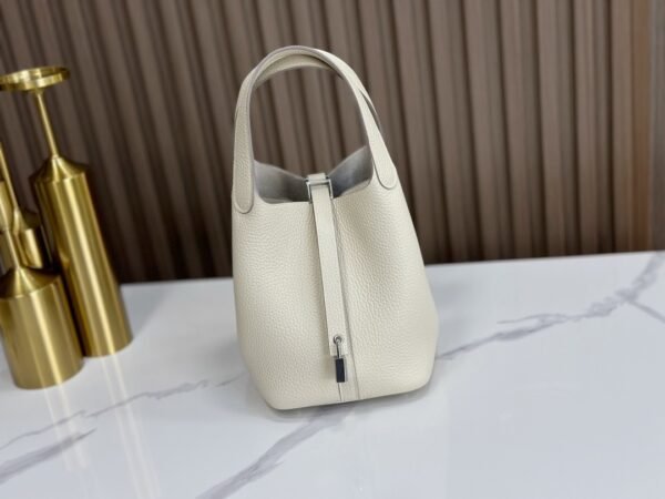 DDMode Factory Picotin Togo Creamy White Silver Hardware 18cm Full Handmade