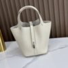 DDMode Factory Picotin Togo Creamy White Silver Hardware 18cm Full Handmade