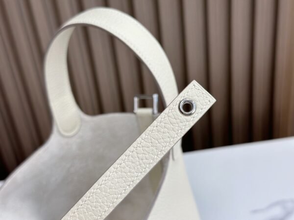 DDMode Factory Picotin Togo Creamy White Silver Hardware 18cm Full Handmade