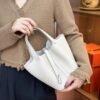 DDMode Factory Picotin Togo Creamy White Silver Hardware 18cm Full Handmade