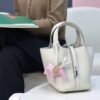 DDMode Factory Picotin Togo Creamy White Silver Hardware 18cm Full Handmade