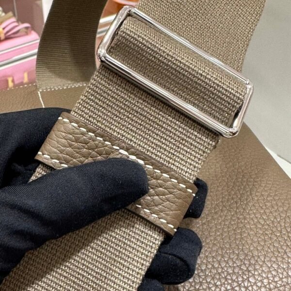 DDMode Factory Hacados Togo Etoupe Gray Silver Hardware 18cm Full Handmade