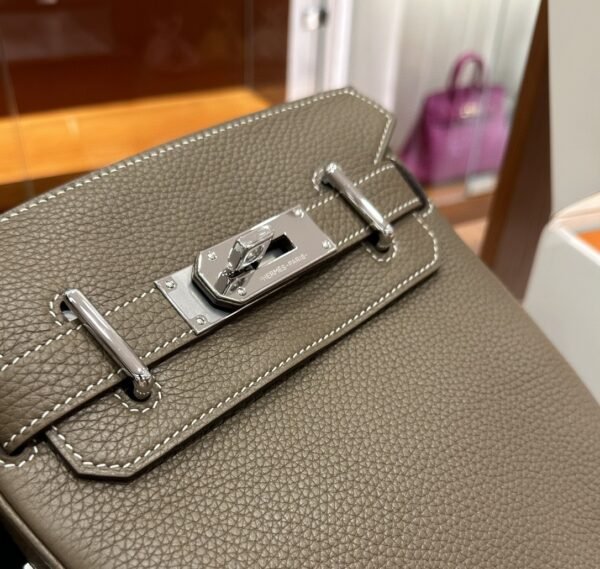 DDMode Factory Hacados Togo Etoupe Gray Silver Hardware 18cm Full Handmade