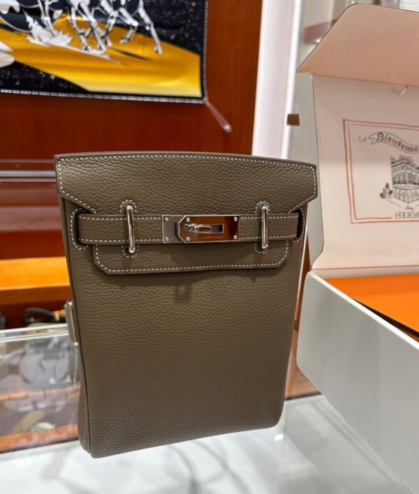 DDMode Factory Hacados Togo Etoupe Gray Silver Hardware 18cm Full Handmade