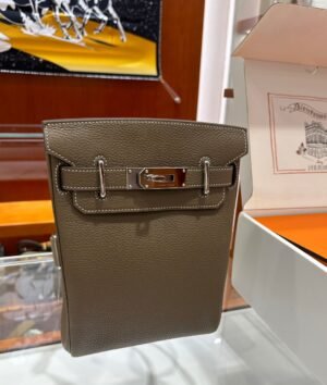 DDMode Factory Hacados Togo Etoupe Gray Silver Hardware 18cm Full Handmade