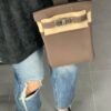 DDMode Factory Hacados Togo Etoupe Gray Silver Hardware 18cm Full Handmade