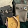 DDMode Factory Hacados Togo Etoupe Gray Silver Hardware 18cm Full Handmade