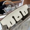 DDMode Birkin Touch Togo & Matte Alligator Creamy White Silver Hardware 25cm Full Handmade Phw