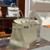 DDMode Birkin Touch Togo & Matte Alligator Creamy White Silver Hardware 25cm Full Handmade Phw