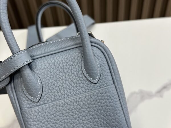 DDMode Mini Lindy Togo Linen blue Silver Hardware 19cm Full Handmade