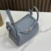 DDMode Mini Lindy Togo Linen blue Silver Hardware 19cm Full Handmade