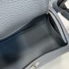 DDMode Mini Lindy Togo Linen blue Silver Hardware 19cm Full Handmade