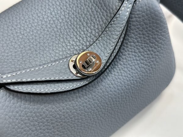 DDMode Mini Lindy Togo Linen blue Silver Hardware 19cm Full Handmade