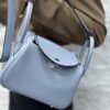 DDMode Mini Lindy Togo Linen blue Silver Hardware 19cm Full Handmade