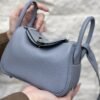 DDMode Mini Lindy Togo Linen blue Silver Hardware 19cm Full Handmade