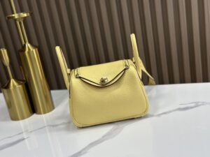 DDMode Mini Lindy Togo Light Yellow Silver Hardware 19cm Full Handmade
