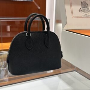 DDMode Mini Bolide Chevre Leather Black Silver Hardware 18cm Full Handmade