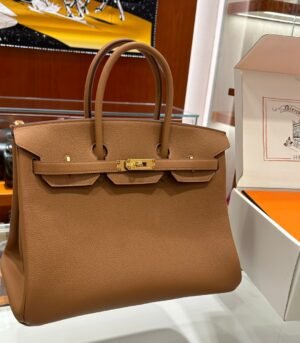 DDMode Birkin Togo Golden Brown Gold Hardware 35cm Full Handmade