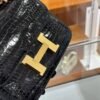 DDMode Constance Shiny Alligator crocodile Black Gold Hardware 19cm Full Handmade