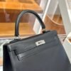 DDMode Kelly Shiny Box Leather Black Silver Hardware 25cm Full Handmade