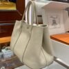 DDMode Garden Party Togo Creamy White Silver Hardware 36cm Full Handmade Phw