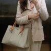 DDMode Garden Party Togo Creamy White Silver Hardware 36cm Full Handmade Phw