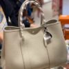DDMode Garden Party Togo Creamy White Silver Hardware 36cm Full Handmade Phw