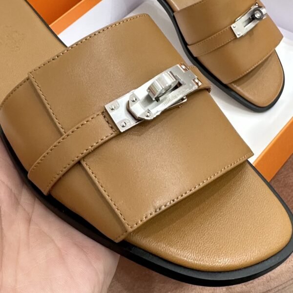 DDMode Hot slipper Kelly Buckle Golden Brown Full Handmade