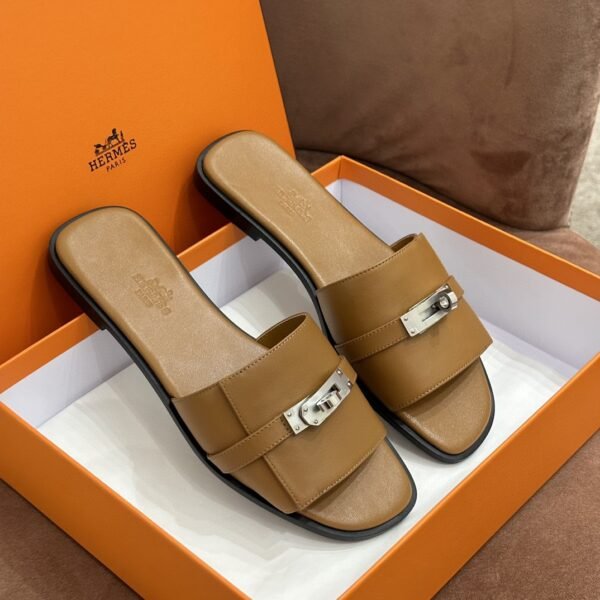 DDMode Hot slipper Kelly Buckle Golden Brown Full Handmade