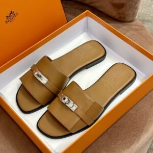 DDMode Hot slipper Kelly Buckle Golden Brown Full Handmade