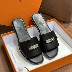 DDMode Hot High-heeled shoes Leather Black Kelly Buckle Full Handmade