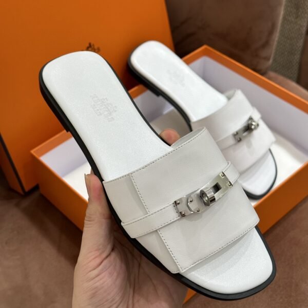 DDMode Hot slipper Kelly Buckle white Full Handmade